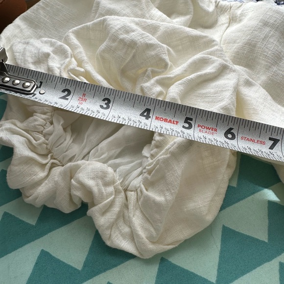 Free People Blouse with Blue Accents Size Small - Picture 12 of 12